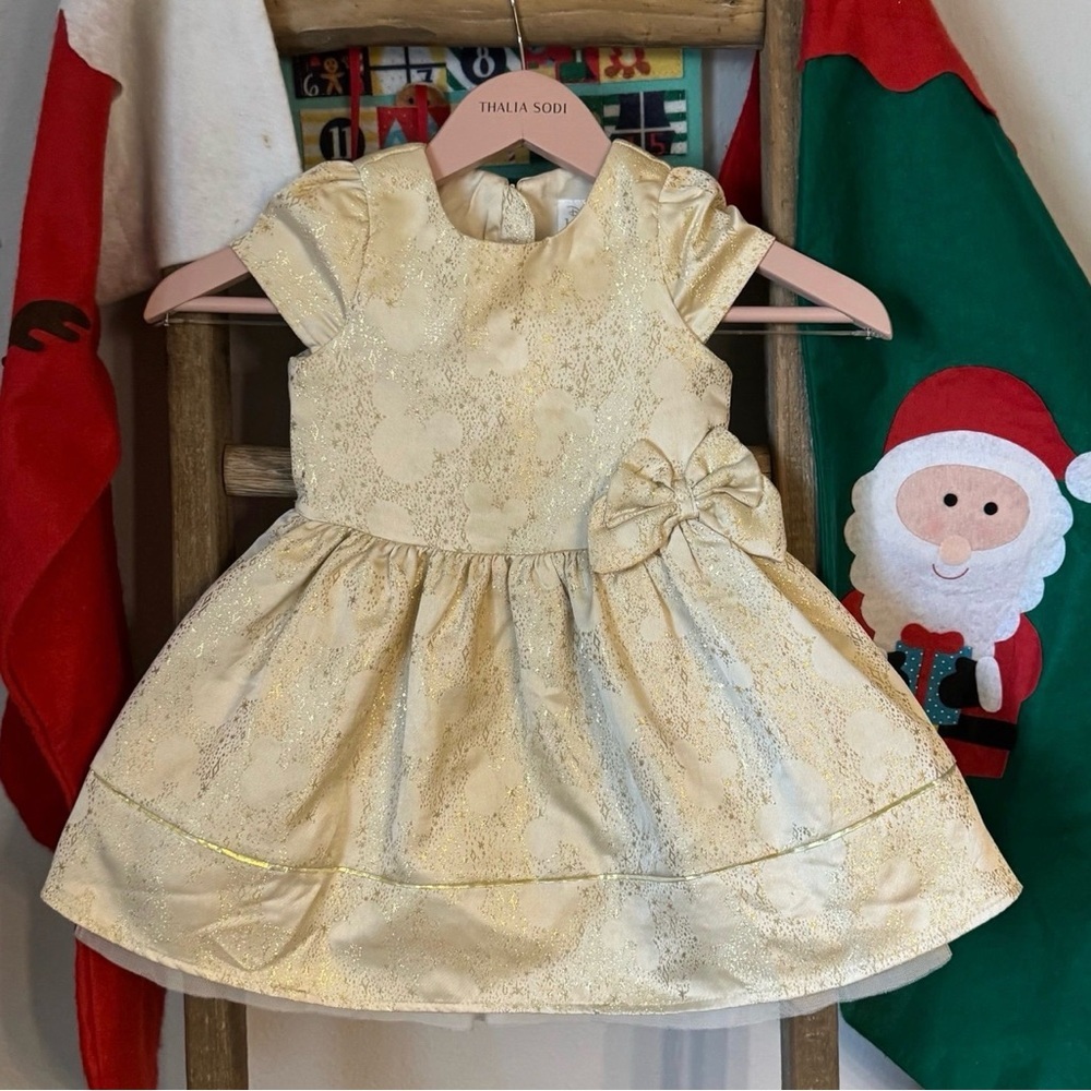 Disney Baby Mickey Mouse and Minnie Mouse gold dress size 18-24 months